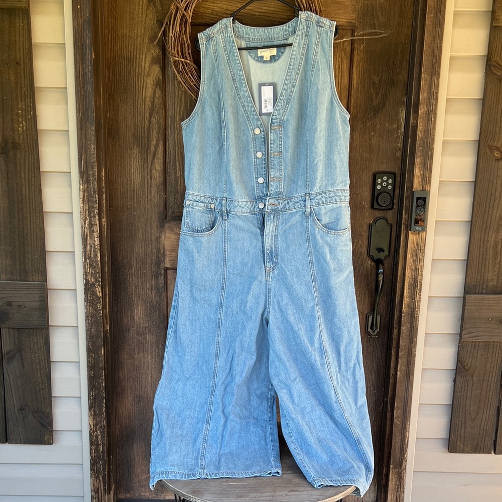 Universal Thread Light Blue Denim Jumpsuit